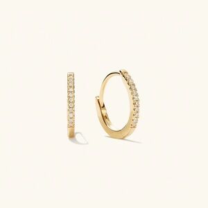 Mejuri Pavé Diamond Huggie Hoops